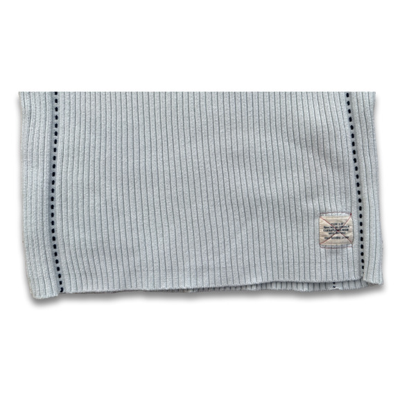 Small Guess Jeans Zip Up Neck Pullover Sweater Light Sky Blue 100% Cotton - Picture 10 of 11